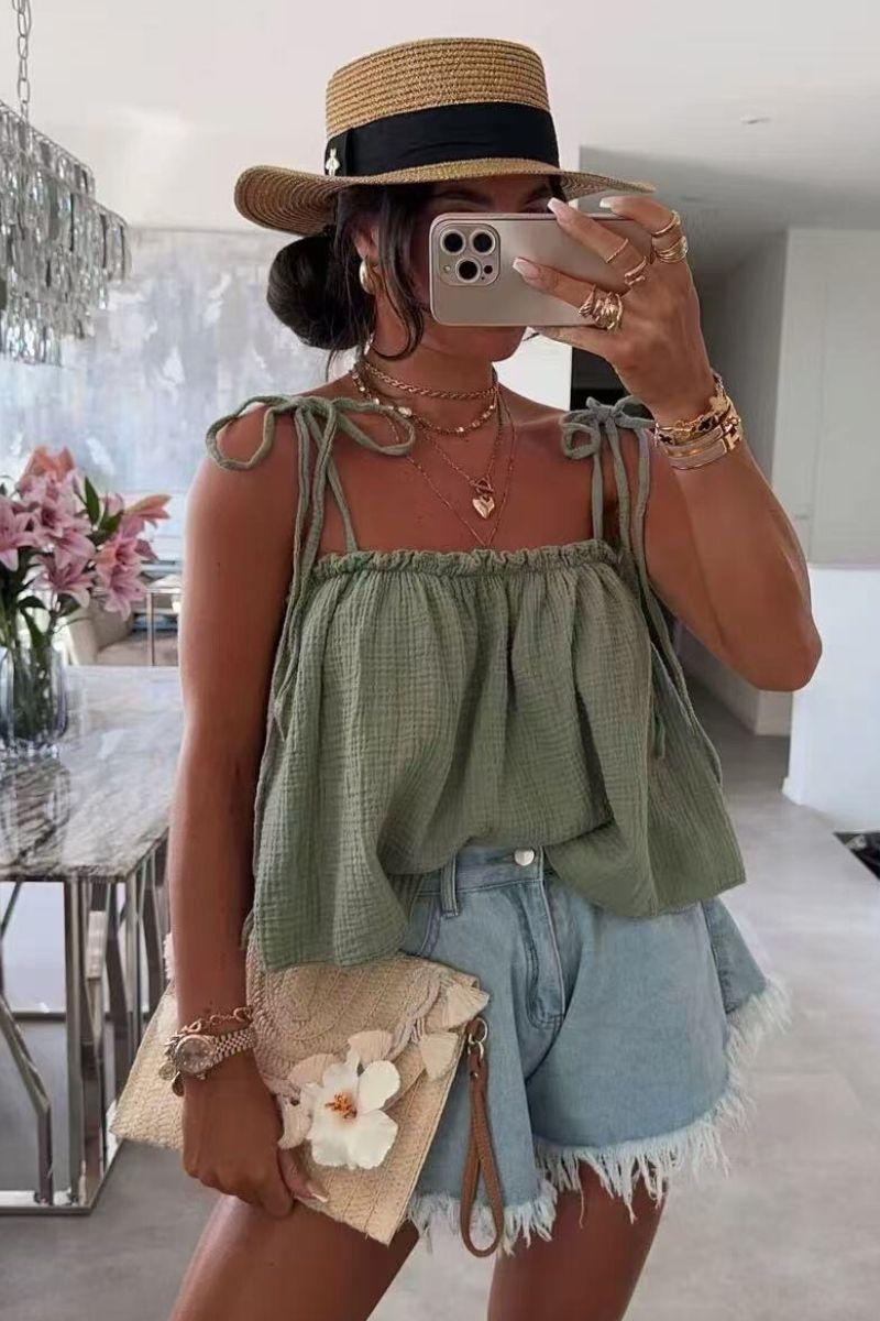 Air Top 5049 | Kaki | Top fra Avery