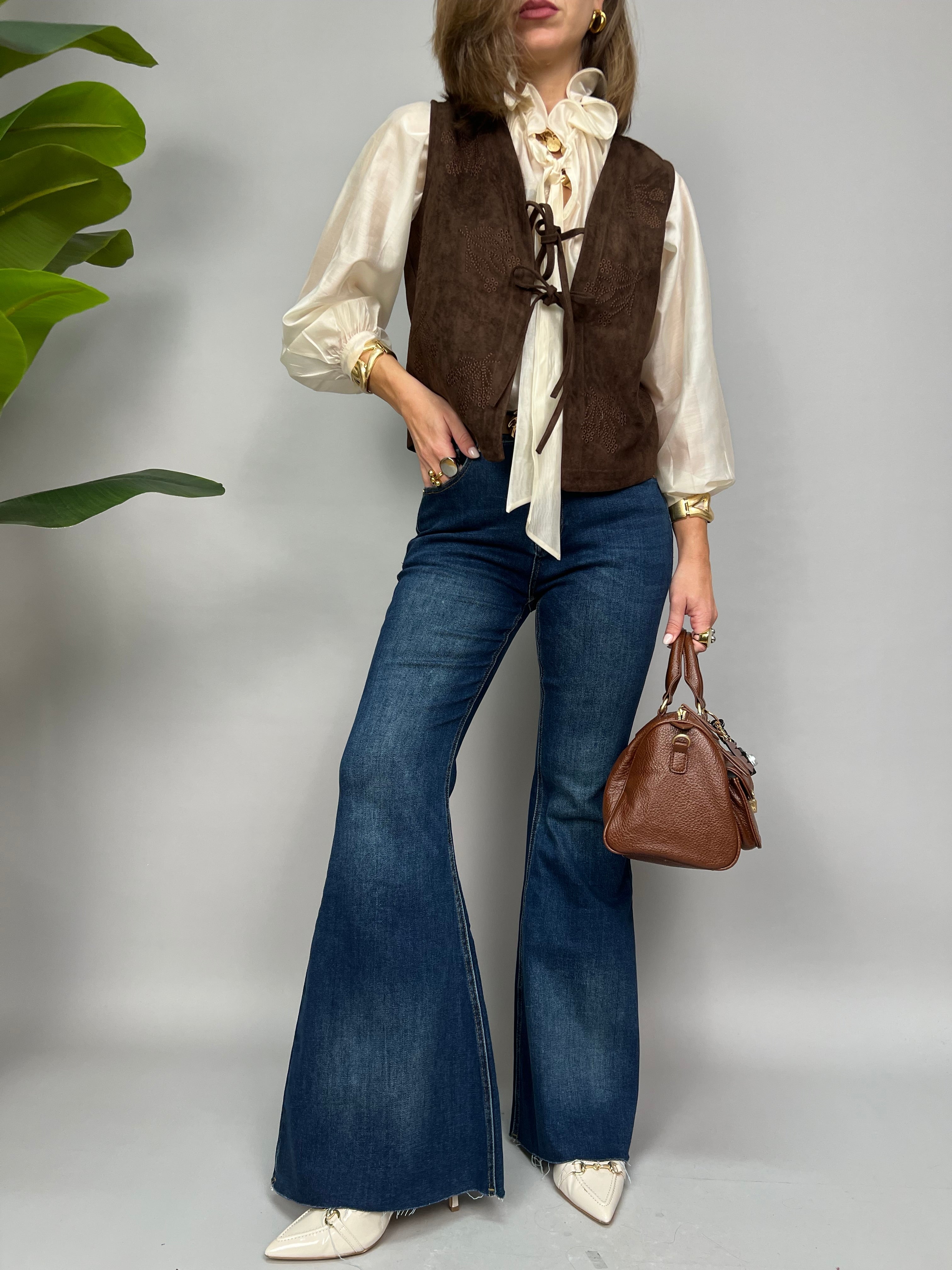 Dows Bootcut Jeans med Stretch