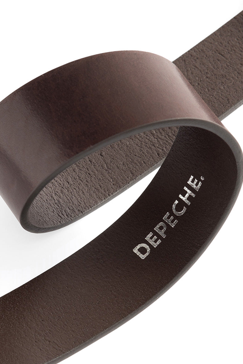 15862 Jeans belt | Dark Brown | Bælte fra Depeche