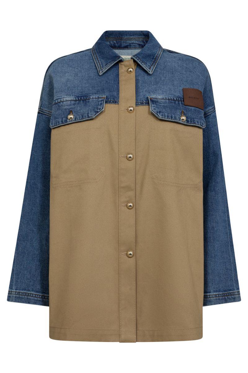 Alia Mix Shirt | True Camel | Skjorte fra Mos Mosh