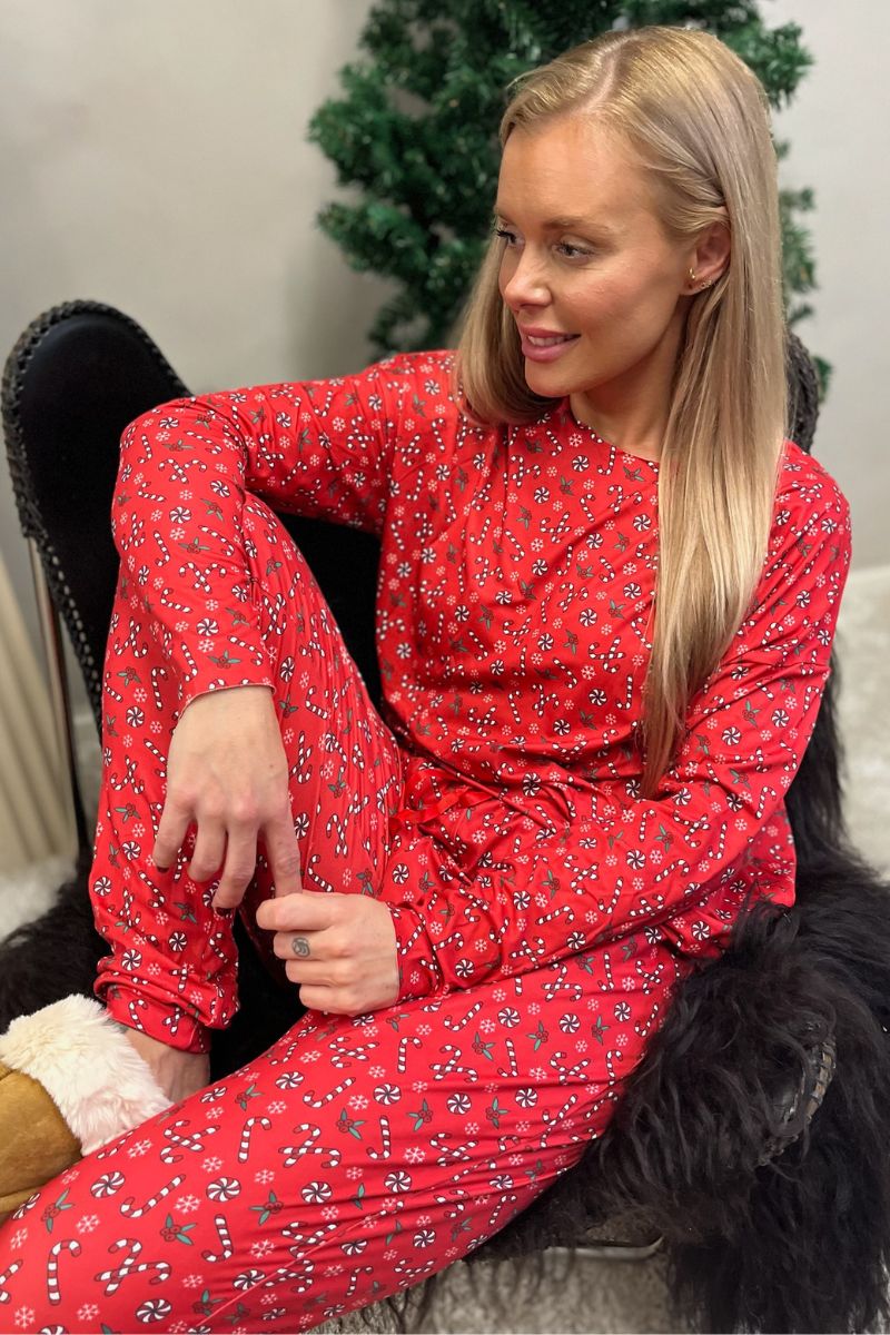 Alma Ls Top | Candycane Red | Bluse fra Liberté