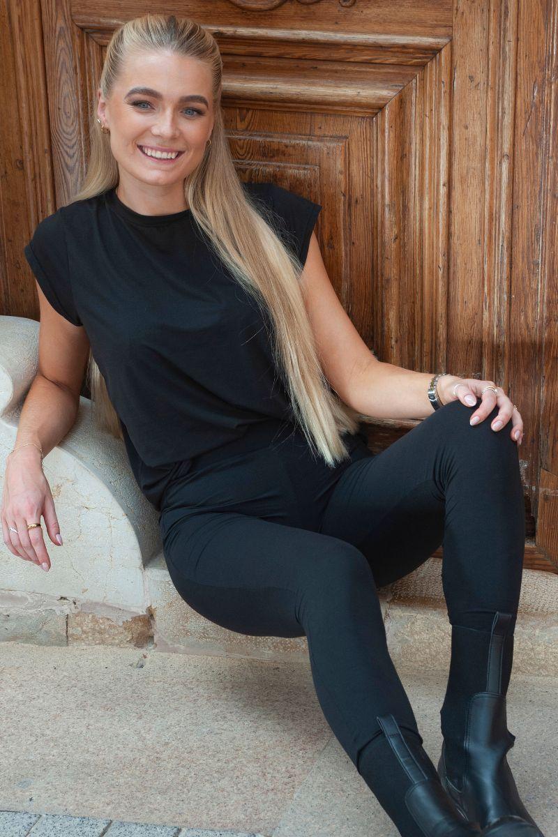 Alma Leggings Fleece | Black | Fleece leggings fra Liberté