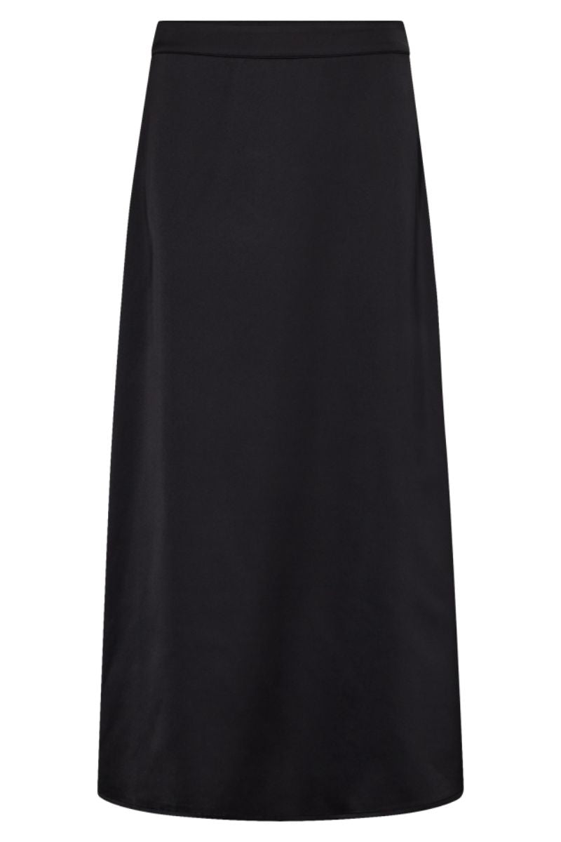 Adna Sateen Skirt 34164 | Black | Nederdel fra Co'couture
