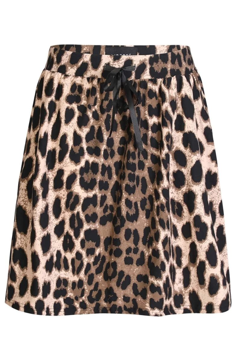 Alma Short Loose Skirt | Big Lux Leo Fossil | Kort nederdel fra Liberté Essentiel