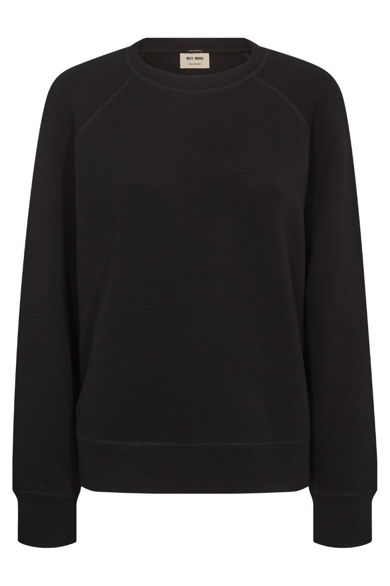 Abello O-LS Basic Sweatshirt | Black | Sweats fra Mos Mosh