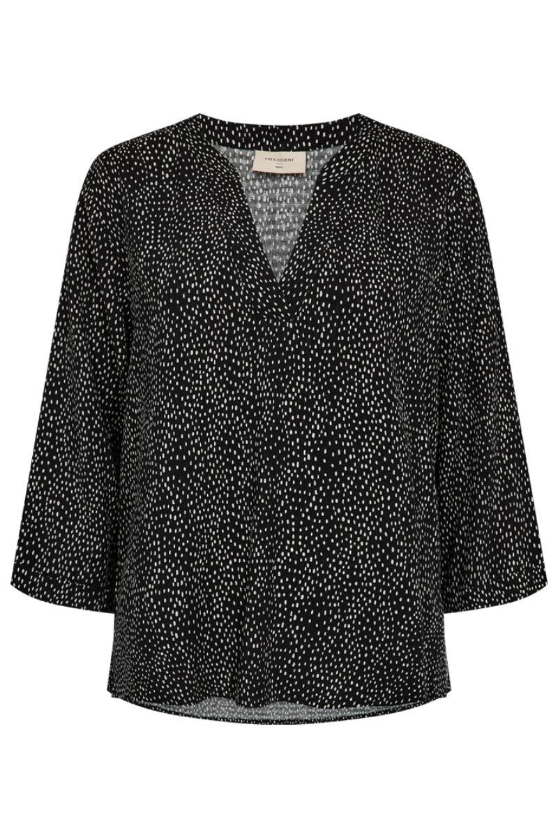 Adney Blouse 206684 | Black W. Moonbeam | Bluse fra Freequent