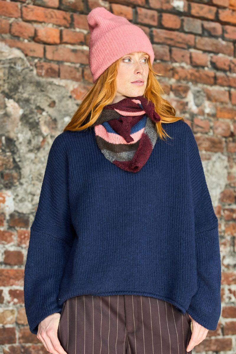 Alessia Knit Jumper | Navy | Strik fra Black Colour