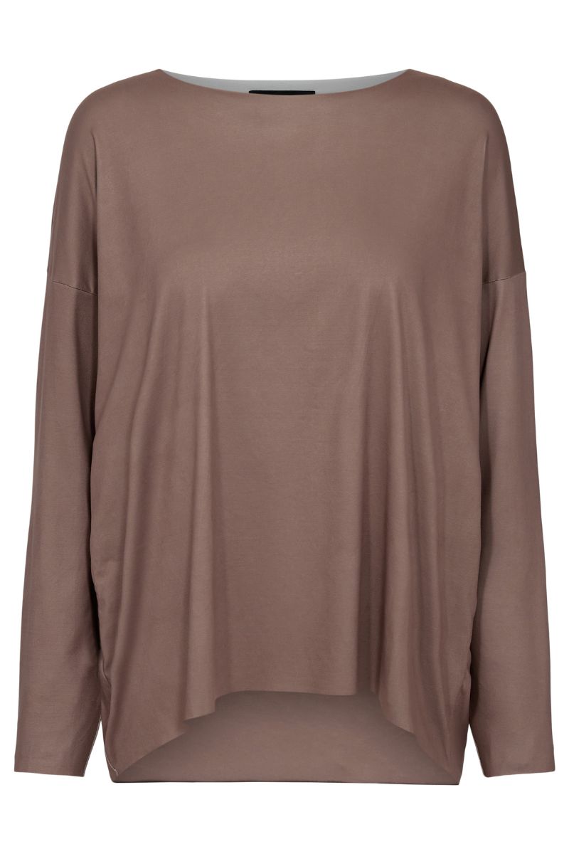 Alma Ls Top | Light Fossil | Bluse fra Liberté