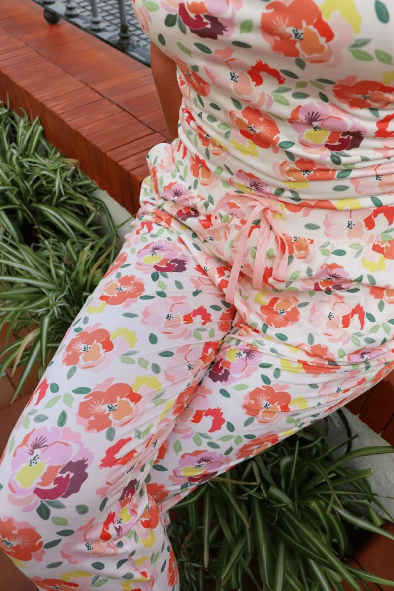 Alma Pants | Creamy Peach Flower | Bukser fra Liberté