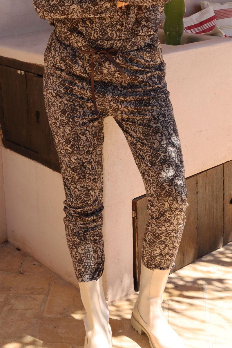 Alma Pants | Mocca Brown Lace | Bukser fra Liberté