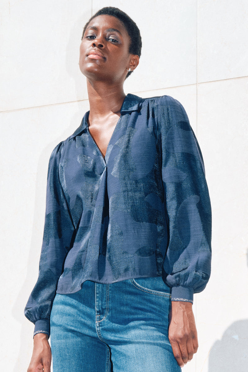 Aldo Baubles Jacq Blouse | Salute Navy | Bluse fra Mos Mosh