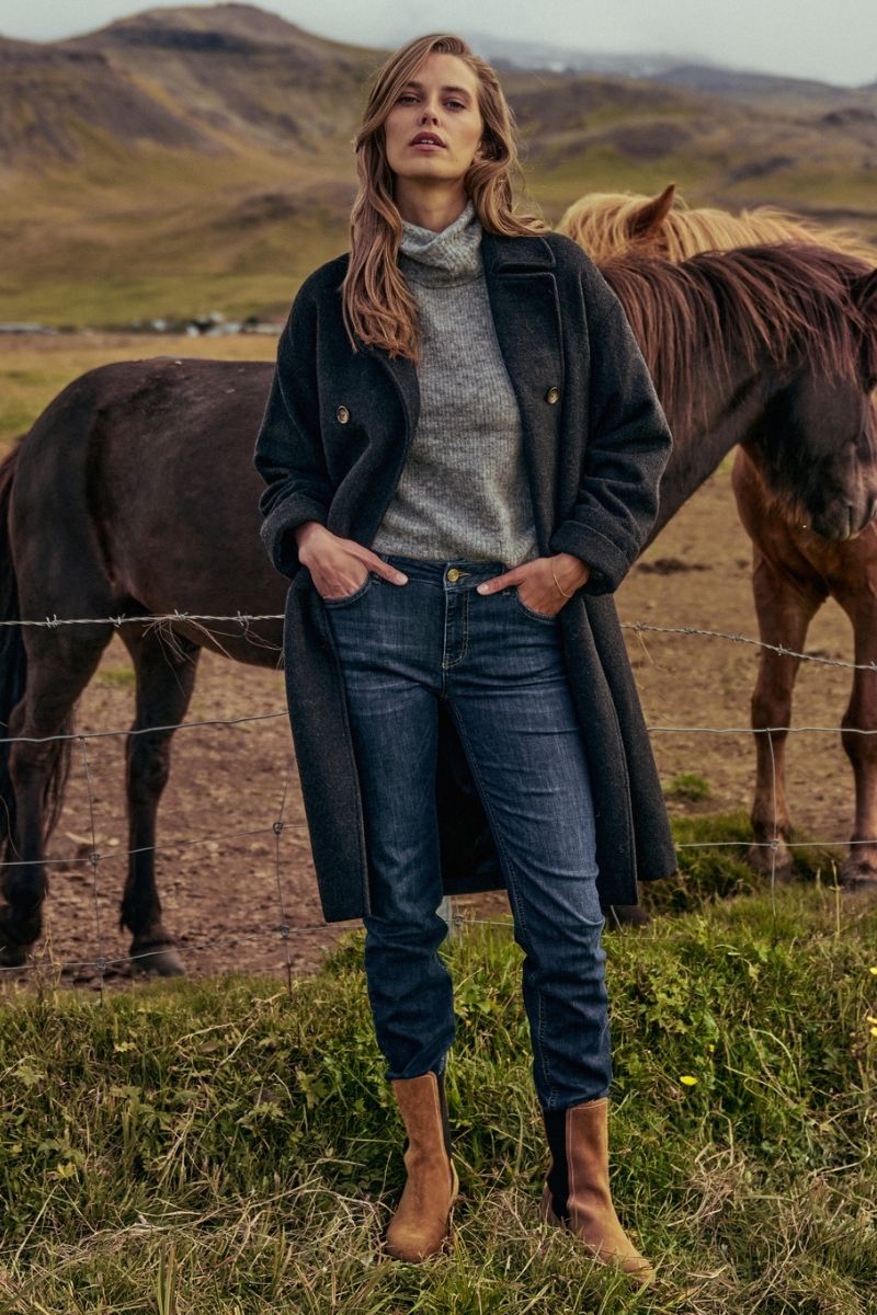 Aidy Thora Rollneck Knit | Grey Melange | Strik fra Mos Mosh