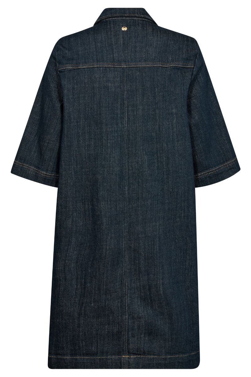 Abigail Denim Dress | Dark Blue | Kjole fra Mos Mosh