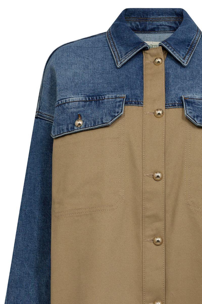 Alia Mix Shirt | True Camel | Skjorte fra Mos Mosh