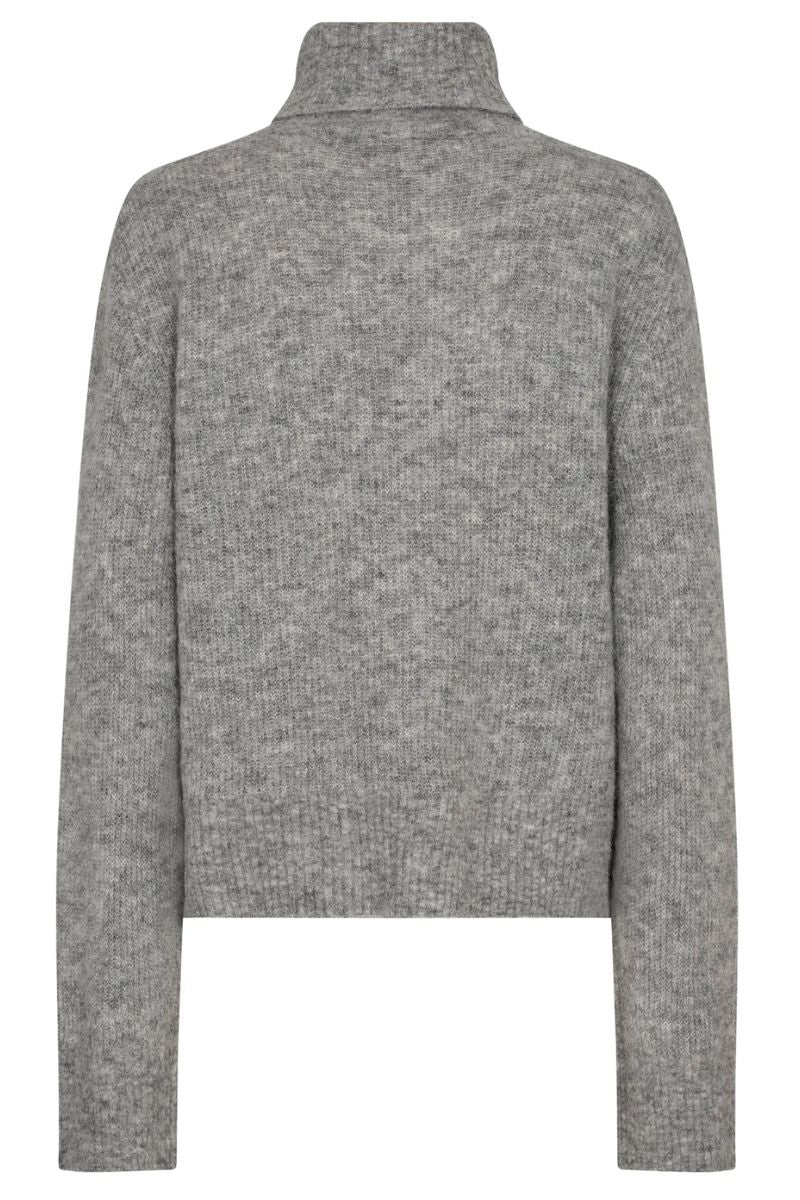 Aidy Thora Rollneck Knit | Grey Melange | Strik fra Mos Mosh