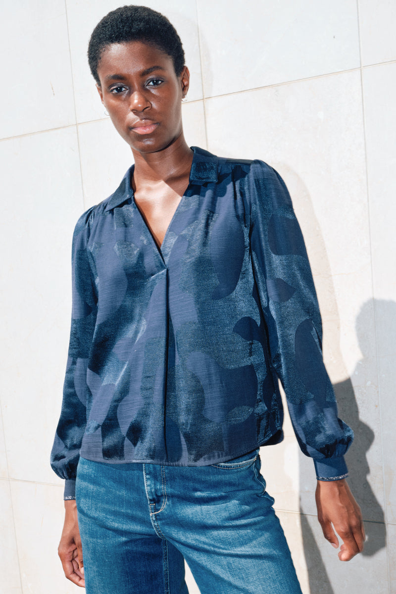 Aldo Baubles Jacq Blouse | Salute Navy | Bluse fra Mos Mosh