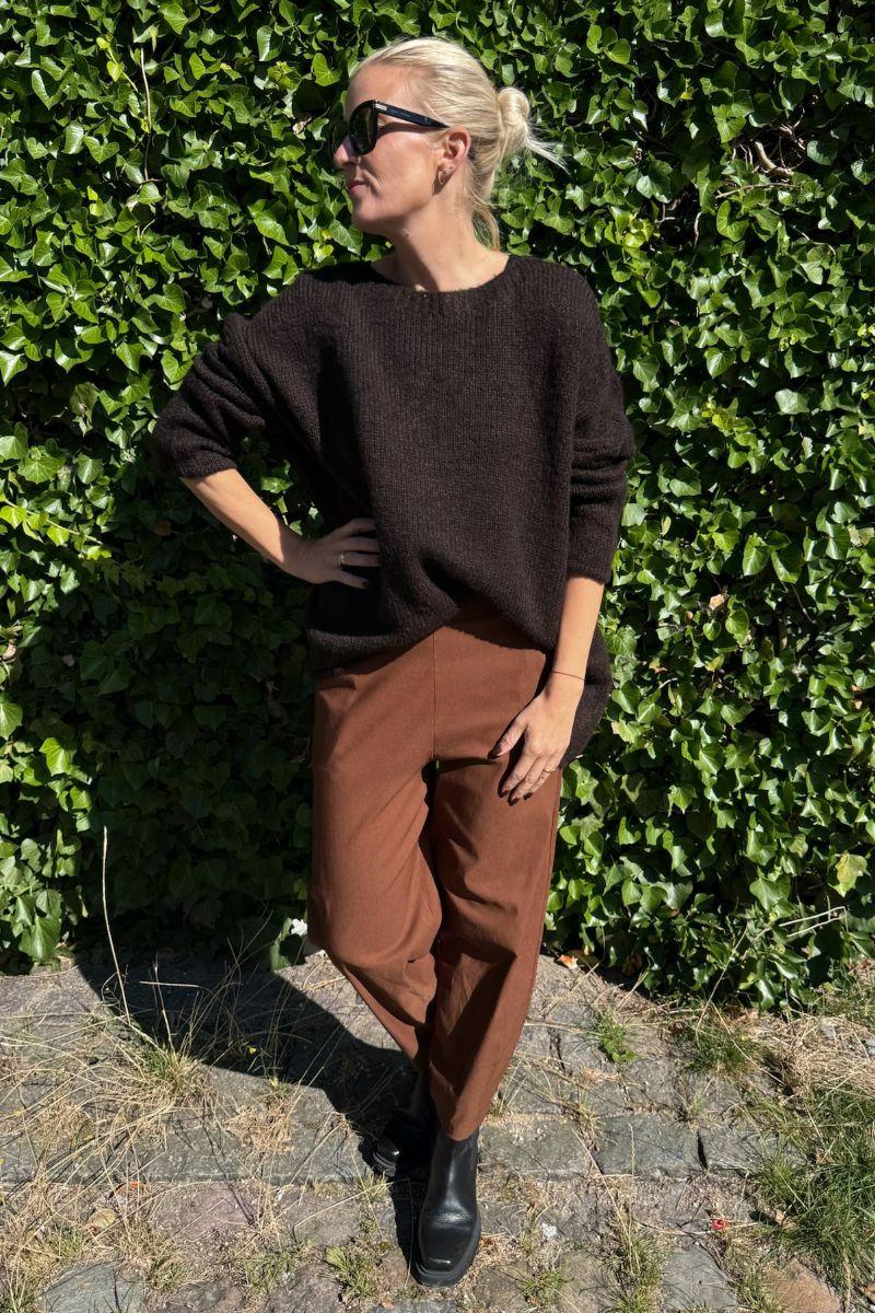 Alessia Knit Jumper | Coffee | Strik fra Black Colour