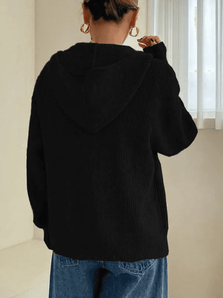VARME & HVISKER OVERSIZE HØSTKARDIGAN MED HETTE