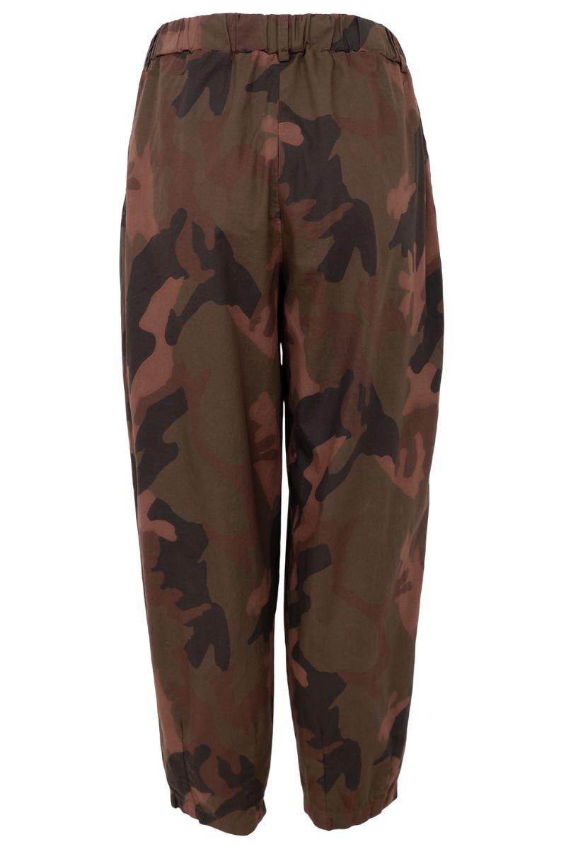 Abbie Barrel Pant | Brown Camou | Bukser fra Black Colour