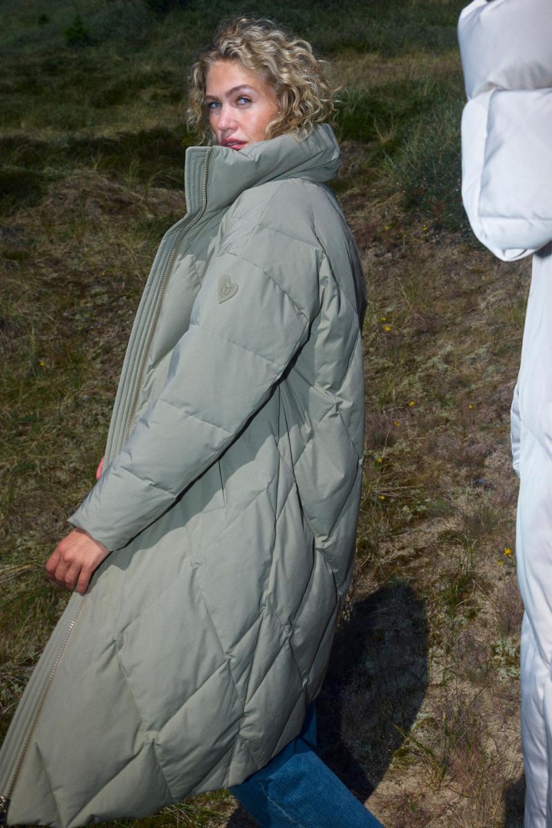 Ahla Long Down Jacket | Mermaid | Jakke fra Mos Mosh