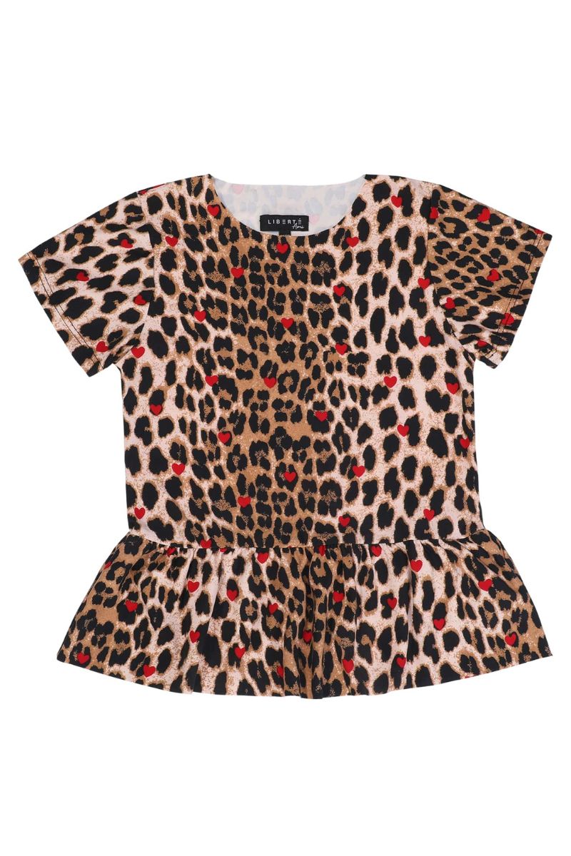 Alma Frill T Shirt (Kids) | Lux Leo Red Heart