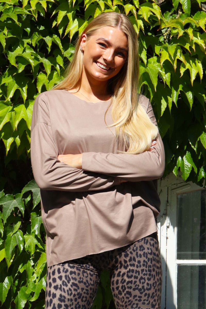 Alma Ls Top | Light Fossil | Bluse fra Liberté