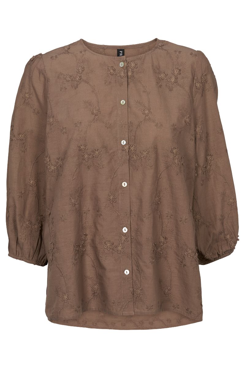 Alma Blouse 2769 | Mushroom | Bluse fra Prepair