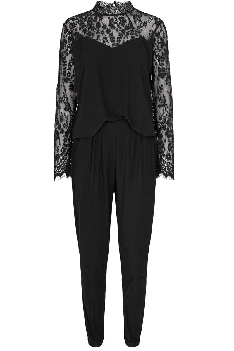 Alma Ls Lace | Black | Jumpsuit med blonde fra Liberté