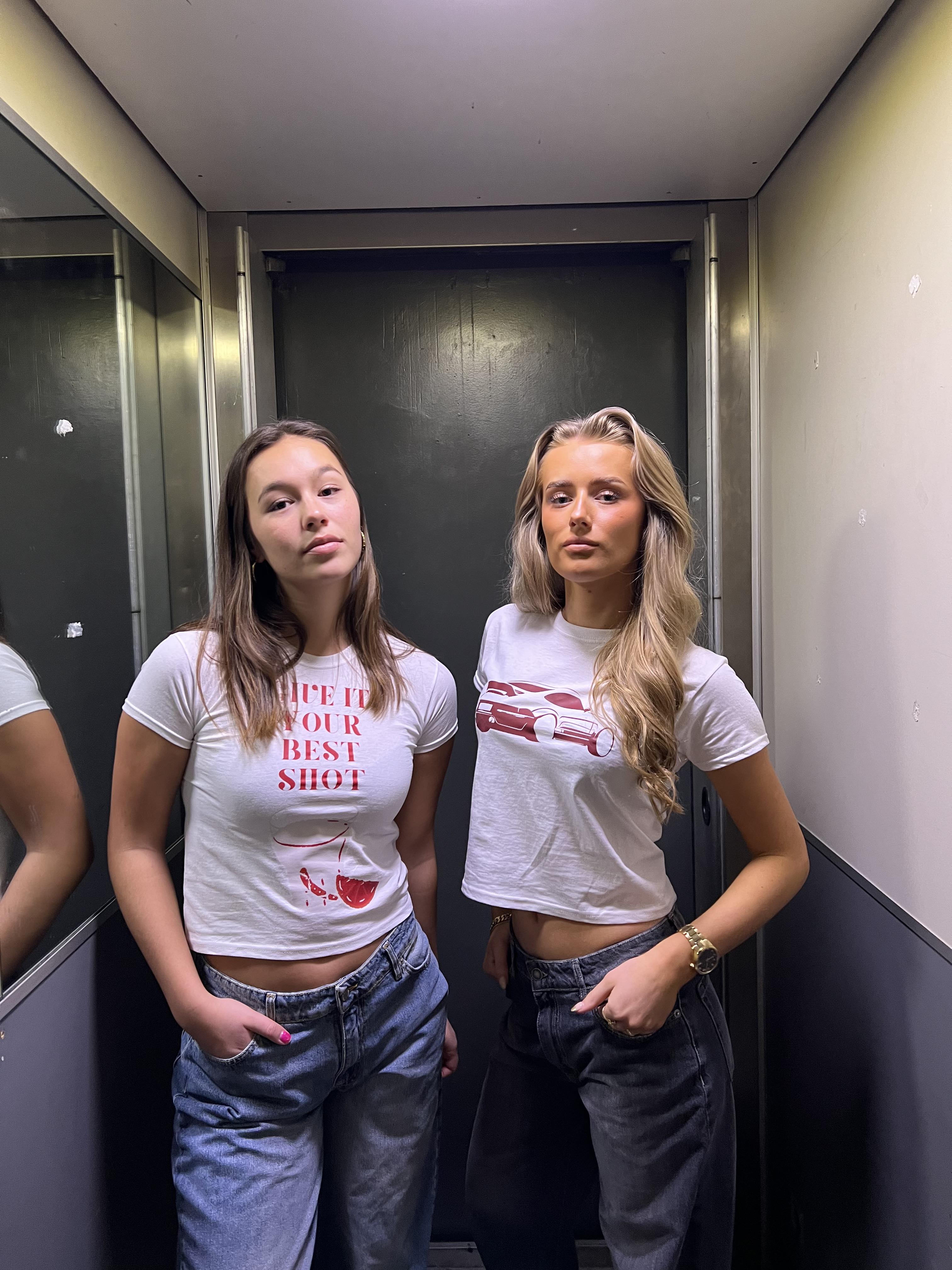 "Car" baby tee - White