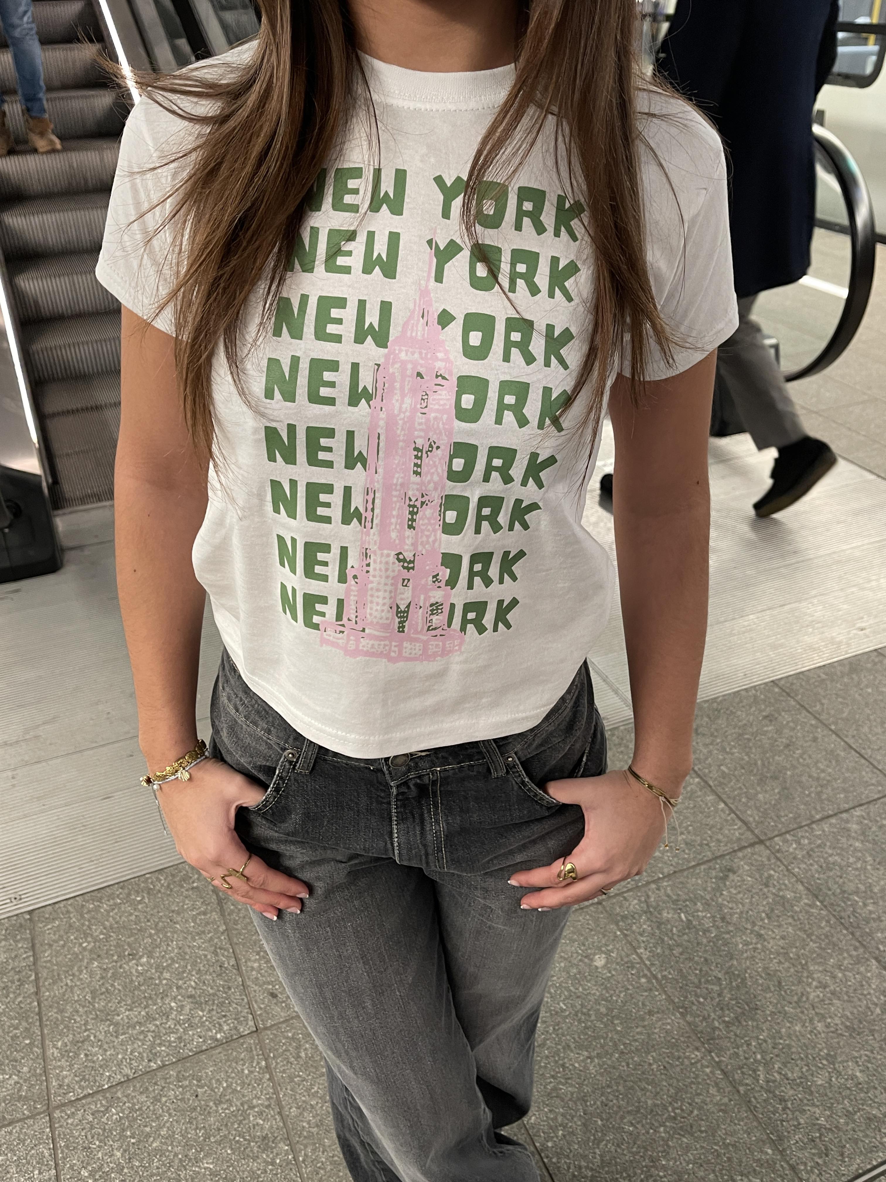 "Empire New york" baby tee - white