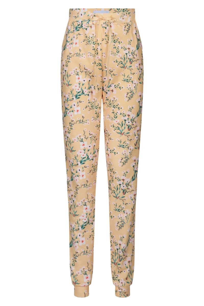 Alma Pants | Yellow Green Flower | Bukser fra Liberté