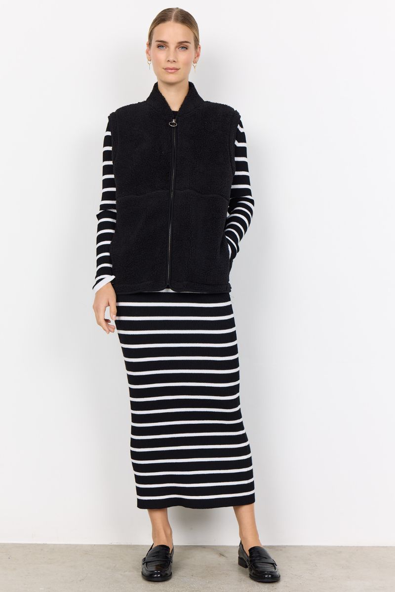 Ada Waistcoat | Sort | Teddy vest fra French Laundry