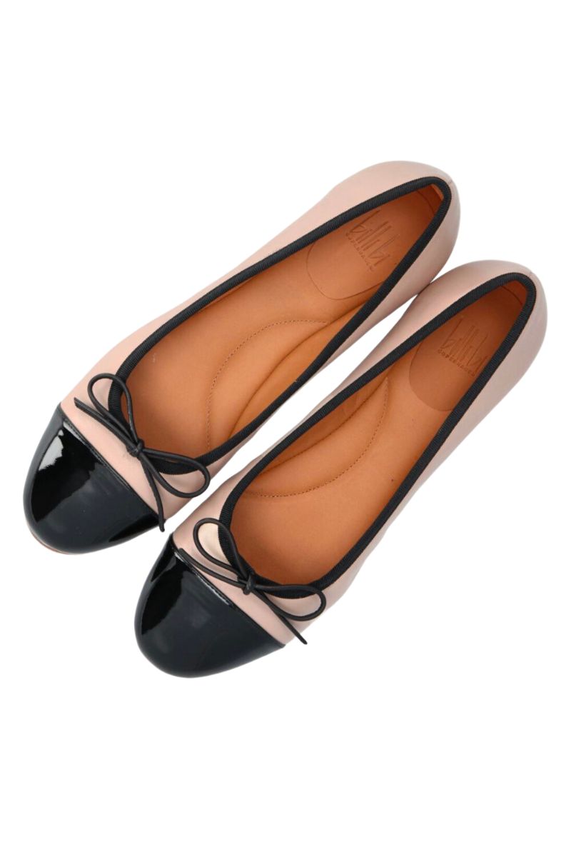 A6021 | Black patent/beige nappa 272 | Ballerina fra Billi Bi