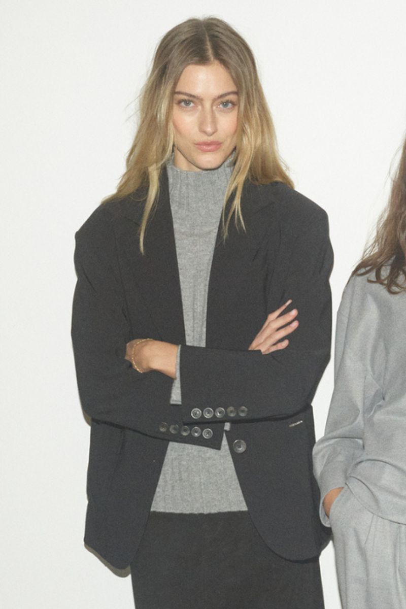 Aima Cashmere Highneck Knit | Sharkskin | Strik fra Mos Mosh