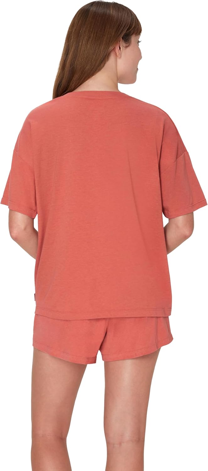 HANES DAME LOUNGE SETT | SUPERSOFT BOXY T-SKJORTE & SHORTS | 2-DELT SALONGWEAR FOR HVERDAG & SØVN