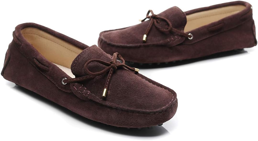 KLASSISKE MOKKASINER I SEMSKET SKINN | TRENDY KOMFORTABLE SLIP-ON LOAFERS DAMESKO MÅ HA