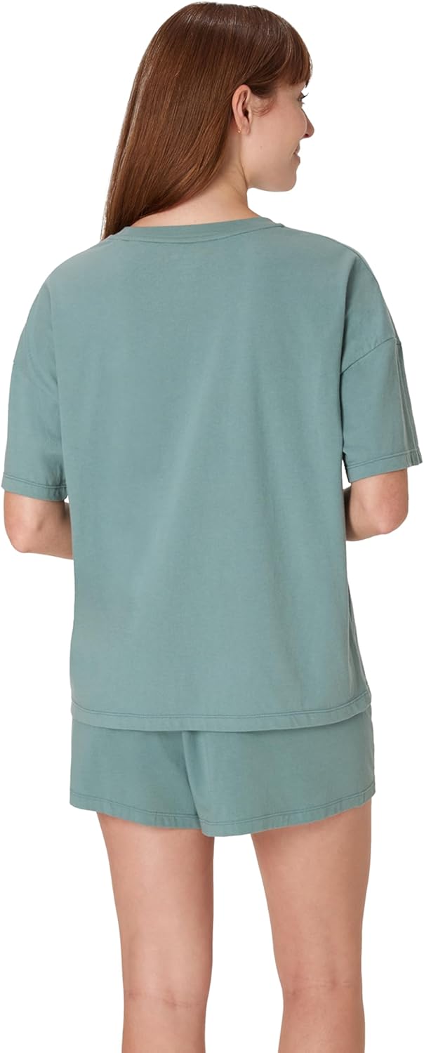 HANES DAME LOUNGE SETT | SUPERSOFT BOXY T-SKJORTE & SHORTS | 2-DELT SALONGWEAR FOR HVERDAG & SØVN