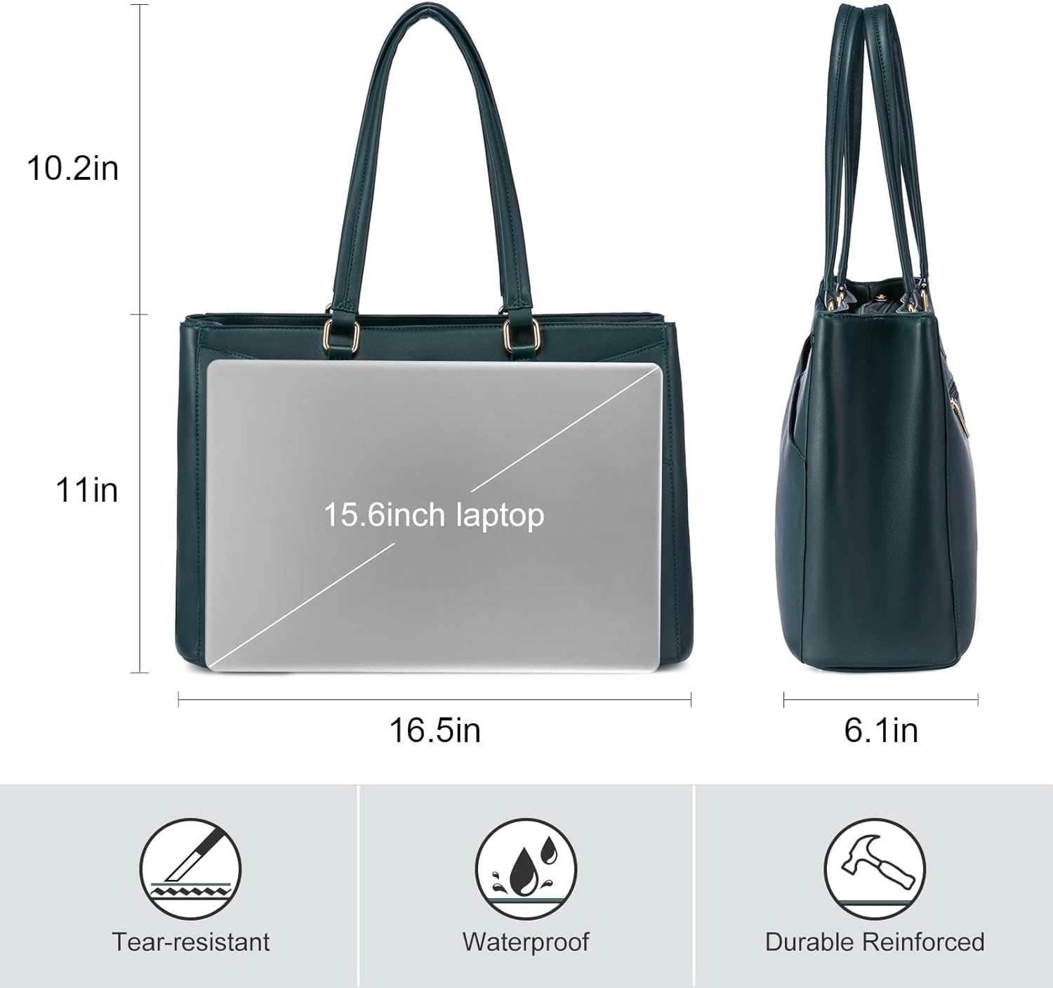 ELEGANT LAPTOPVESKE FOR DAMER – VANNAVSTØTENDE OG ROMSLIG | TRENDY BUSINESS VESKE OG ARBEIDSVESKE