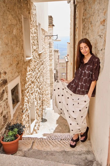 Abbie Skirt | Coffee Dot | Nederdel fra Black Colour