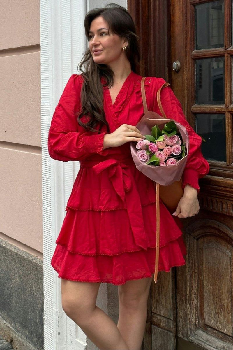 Ada S Voile Dress 161858 | Red | Kjole fra Neo Noir