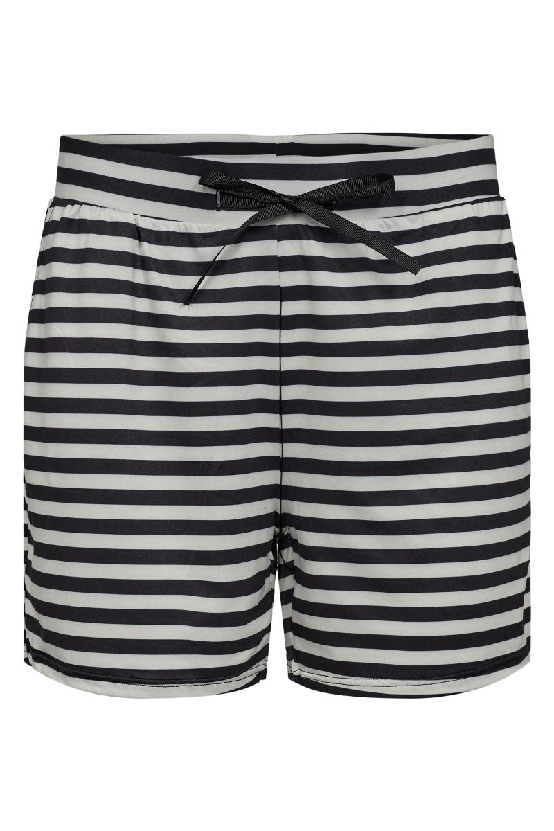 Alma Shorts | Black Creme Stripe | Shorts fra Liberté