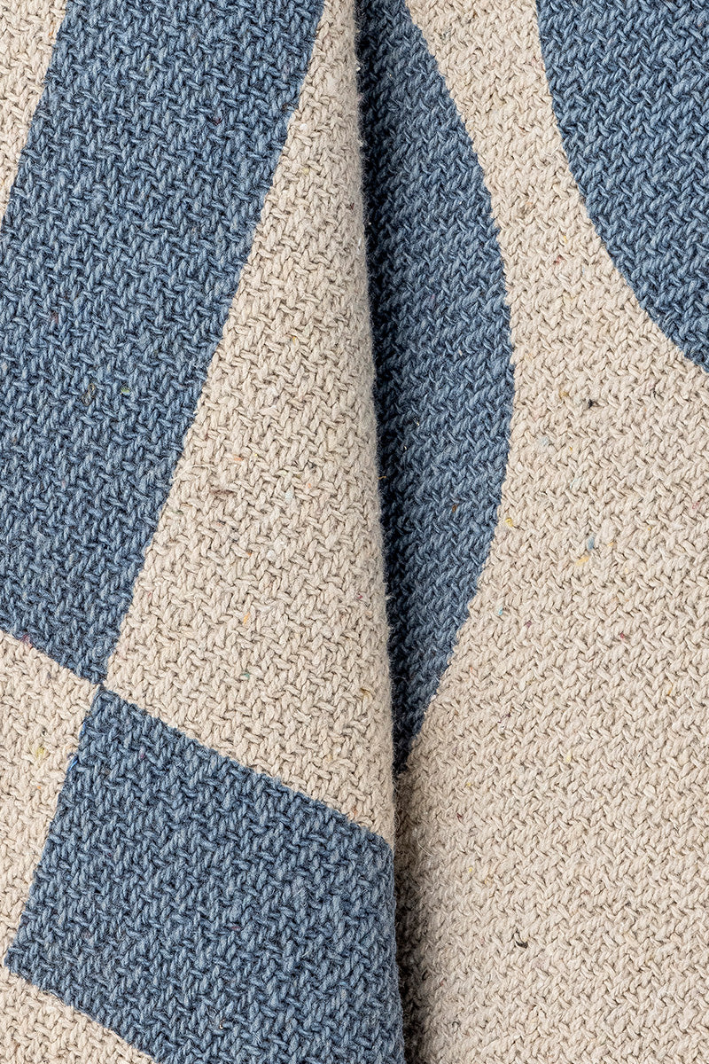 Agno Plaid | Blue | Tæppe fra Bloomingville