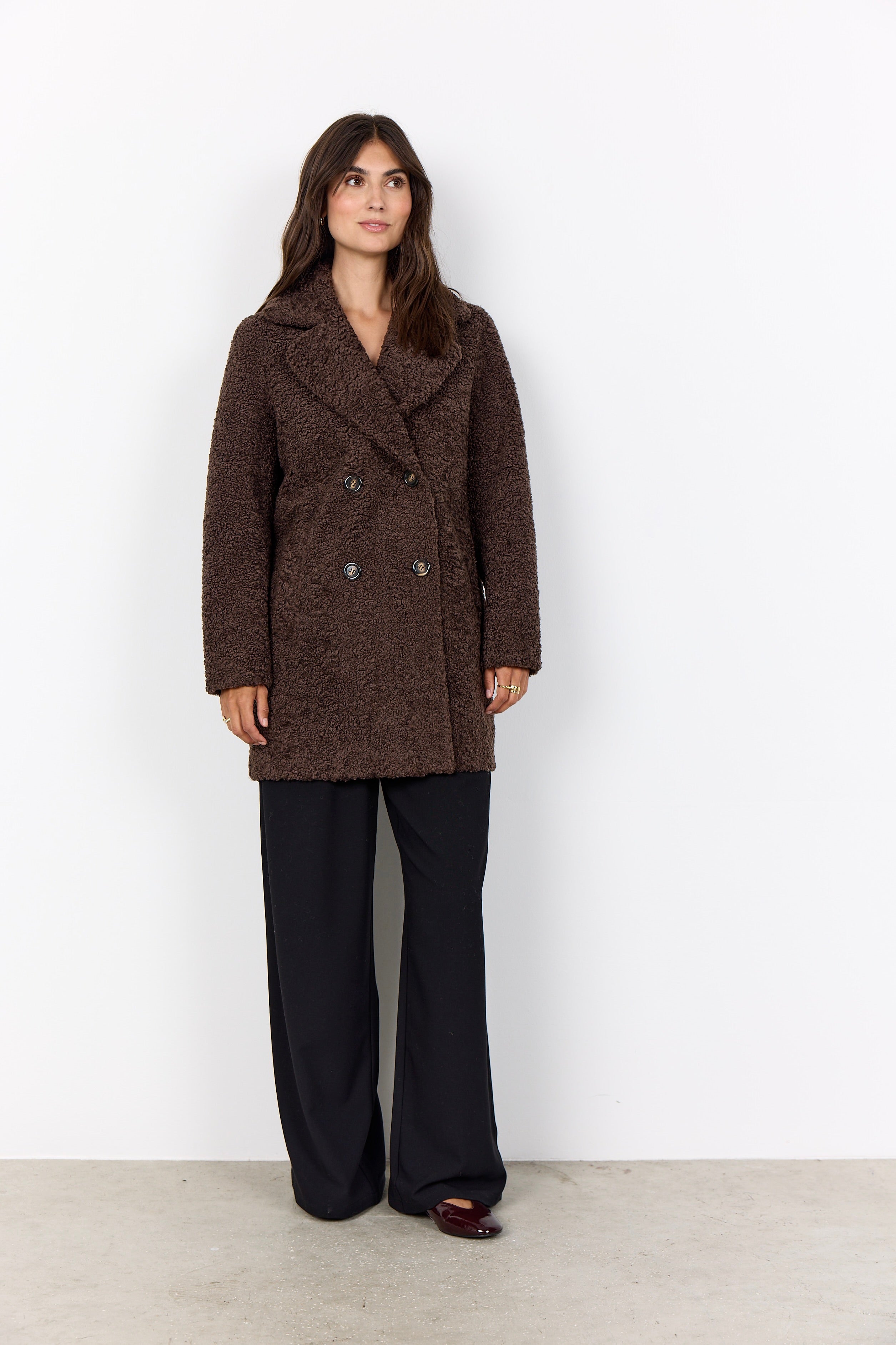Addy FF Teddy Coat | Brun | Frakke fra French Laundry