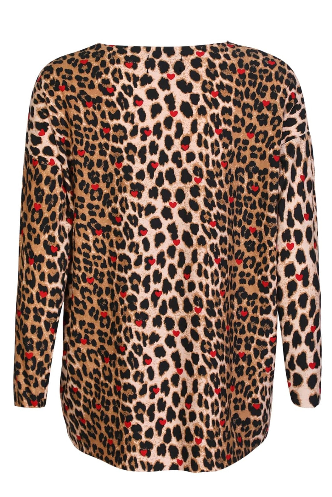 Alma Ls Top | Lux Leo Red Heart | Bluse fra Liberté