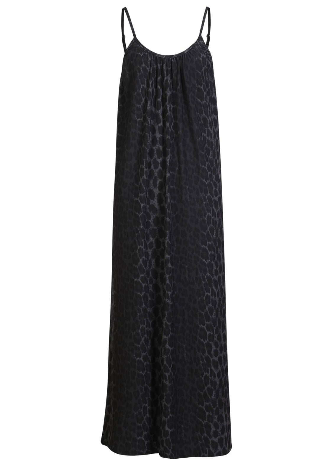 Alma Long Strap Dress | Dark Grey Leo | Kjole fra Liberté