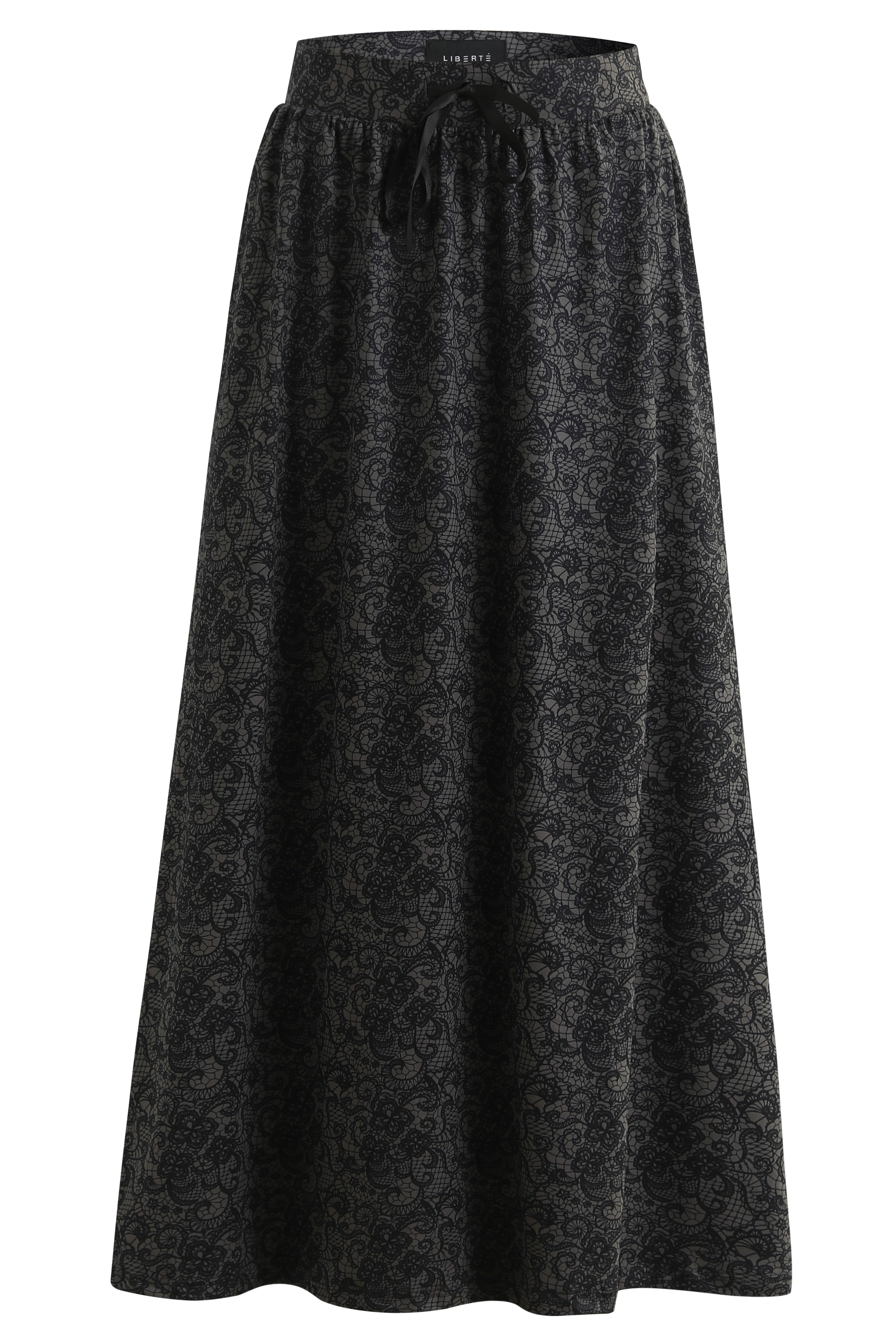 Alma Loose Skirt | Black Grey Lace | Nederdel fra Liberté