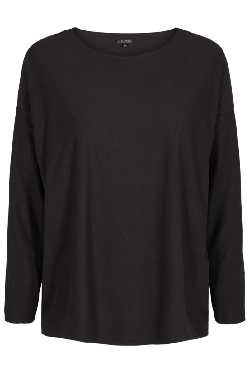 Alma LS Top (Fleece) | Black | Fleece bluse fra Liberté
