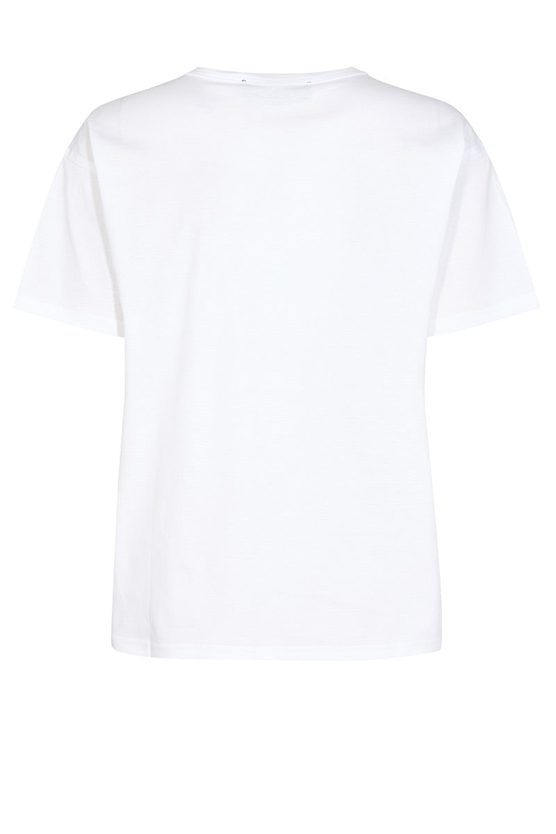 Aina O-SS Tee | White | T-Shirt fra Mos Mosh
