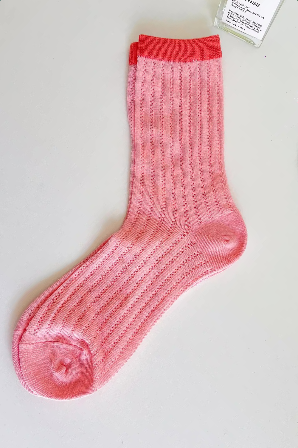Aia Sock | Pink/Fersken | Strømper fra By Timm