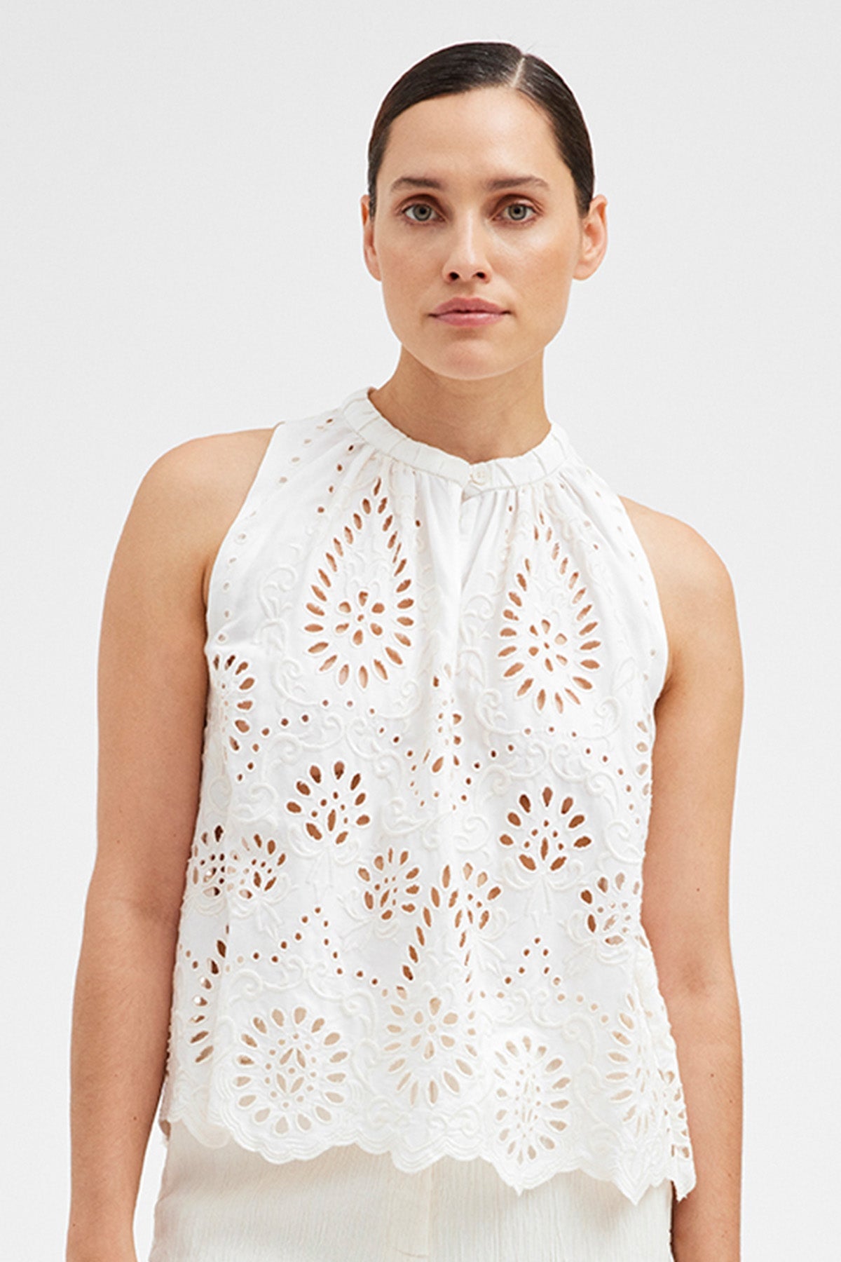 Aisa halter neck 52648 | Classic White | Skjorte fra Gustav